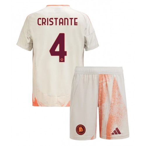 Fotbalové Dres AS Roma Bryan Cristante #4 Dětské Venkovní 2024-25 Krátký Rukáv (+ trenýrky)